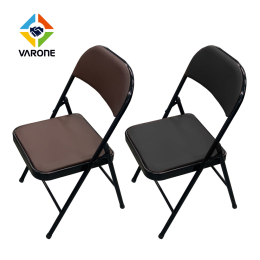 철제 가죽 쿠션 접이식 의자