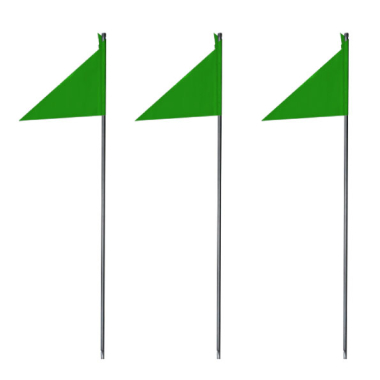 측량 깃발 녹색