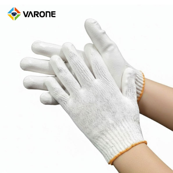 백색 반코팅 장갑