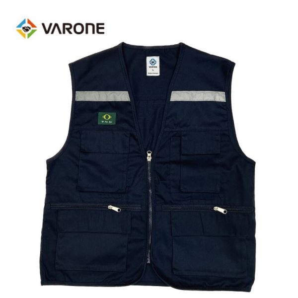 T/C 천 조끼 곤색 (옵션선택)